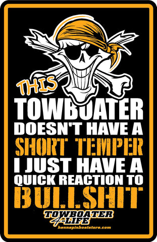 Short Temper Towboater Decal